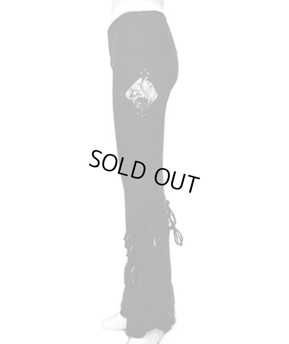 画像2: KAYO - Anime Clothing レディースパンツ「Gypsy Diamond Pants / ブラック」 (2)