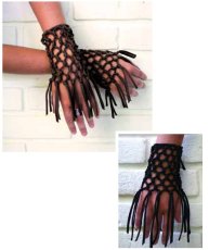 画像2: KAYO - Anime Clothing ハンドアクセサリー「Goddess Hand Cuff / ブラック」 (2)