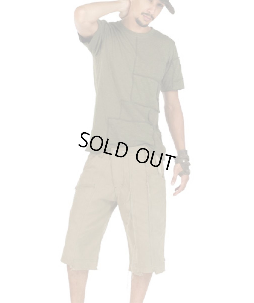 画像5: PSYLO メンズ・Tシャツ「Patchwork Tee / モカブラウン」 (5)