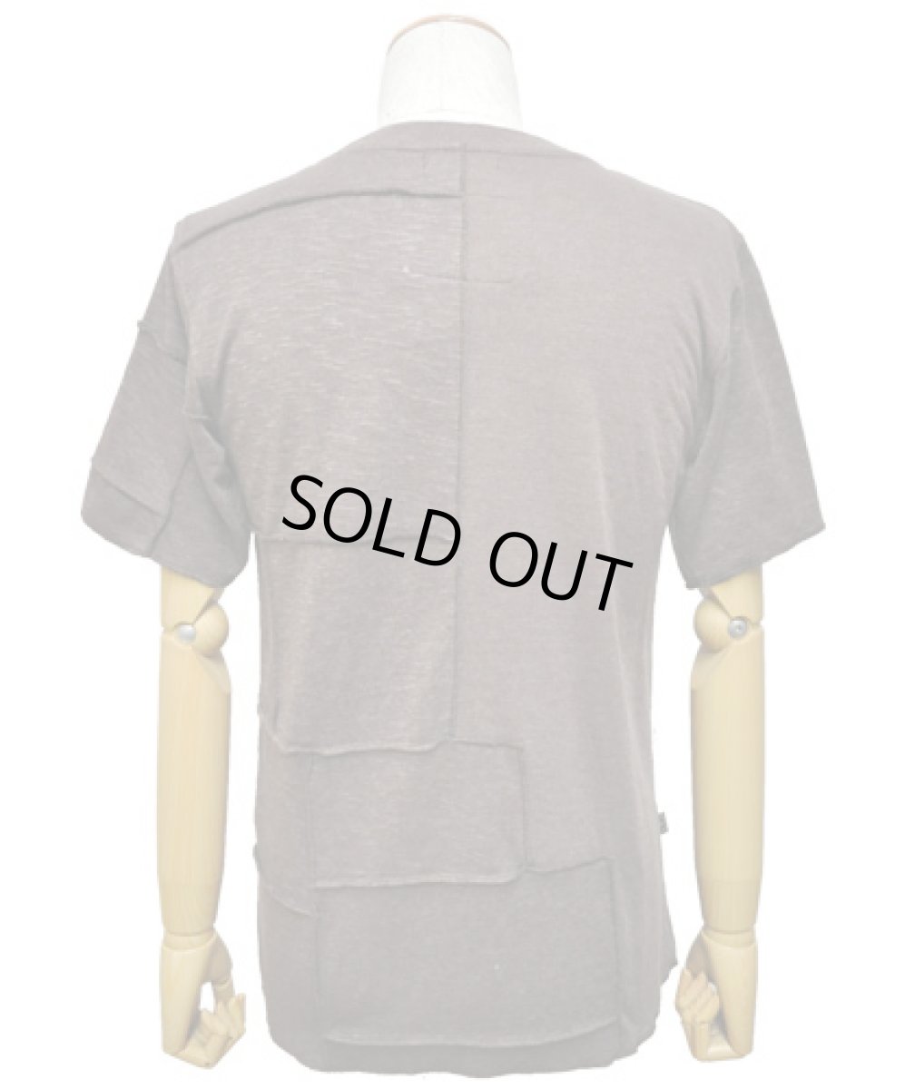 画像3: PSYLO メンズ・Tシャツ「Patchwork Tee / モカブラウン」 (3)