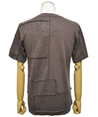 画像3: PSYLO メンズ・Tシャツ「Patchwork Tee / モカブラウン」 (3)