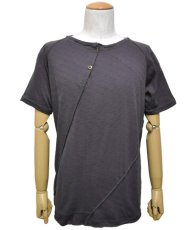 画像2: PSYLO メンズ・半袖カットソー「Miring Tee / チャコール」 (2)