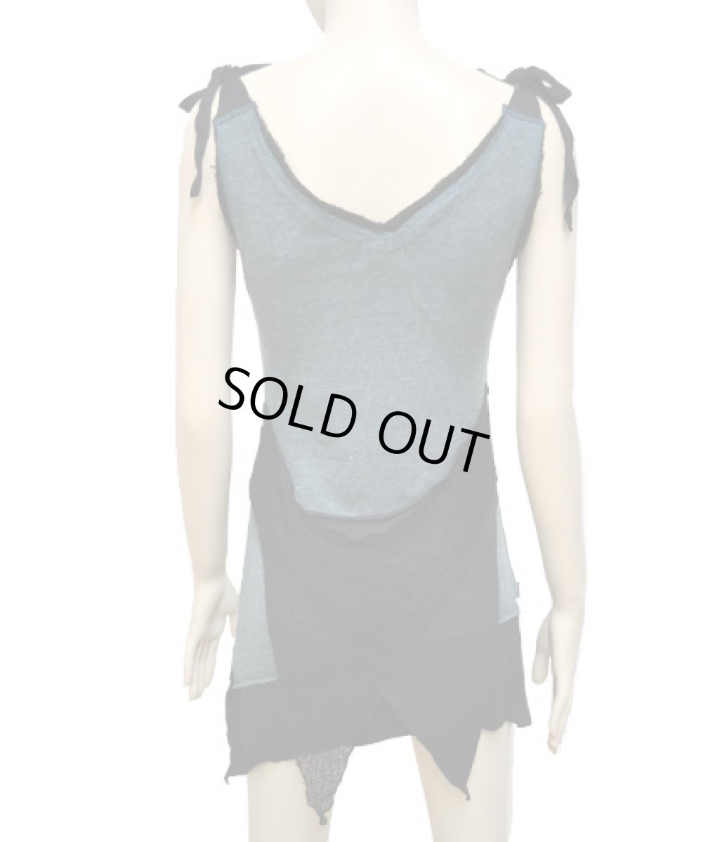 画像5: PSYLO レディース・ノースリーブ「Chica Rmx / テール×ブラック」 (5)