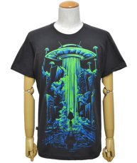 画像1: PLAZMA メンズTシャツ「Beam Me Up / スモーク」 (1)