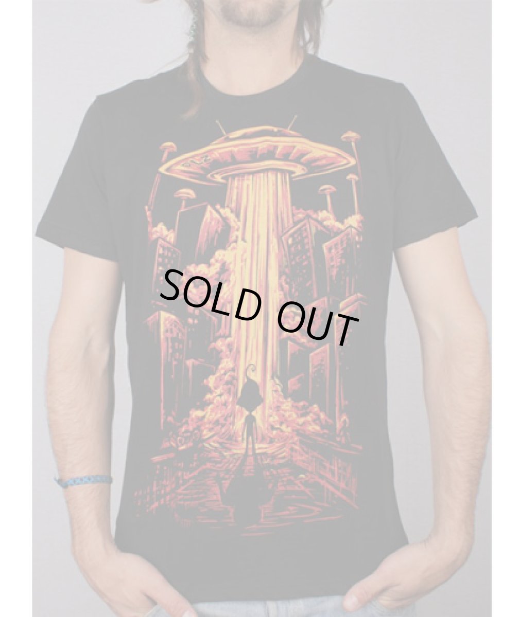 画像1: PLAZMA メンズTシャツ「Beam Me Up / ブラック」 (1)