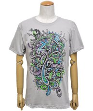 画像1: PLAZMA メンズTシャツ「Mustache / ウォームグレー」 (1)