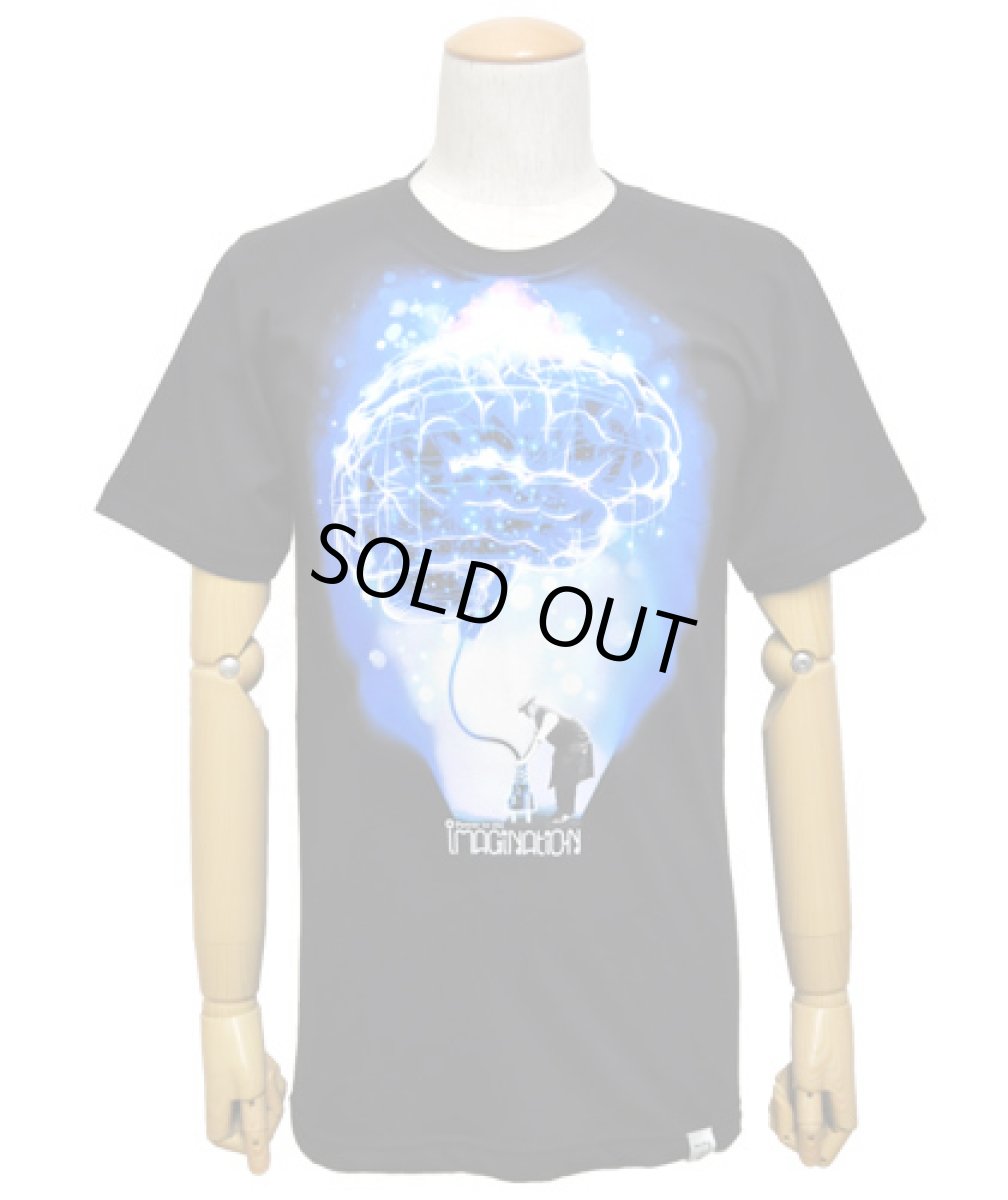 画像2: IMAGINARY FOUNDATIONメンズ半袖Tシャツ「Brain Power / ブラック」 (2)