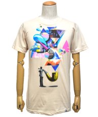 画像2: IMAGINARY FOUNDATIONメンズ半袖Tシャツ「Triangulation / ベージュ」 (2)