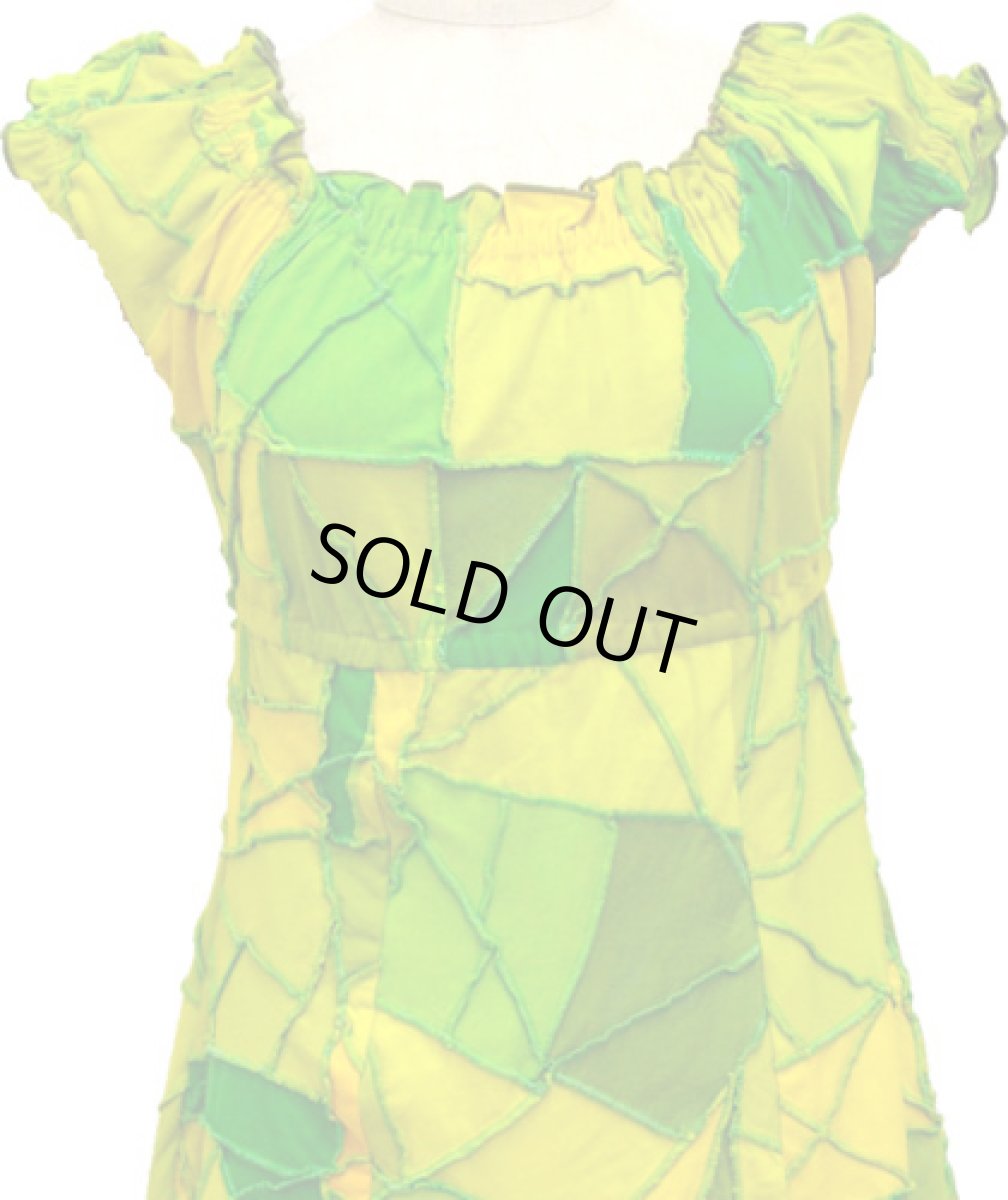 画像4: BONEレディース・ワンピース/ライムイエロー＆グリーン (4)