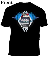 画像1: MELTING GALAXY メンズTシャツ「Synths / ブラック」 (1)