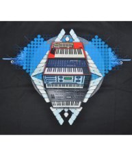 画像2: MELTING GALAXY メンズTシャツ「Synths / ブラック」 (2)