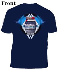 画像1: MELTING GALAXY メンズTシャツ「Synths / ネイビー」 (1)