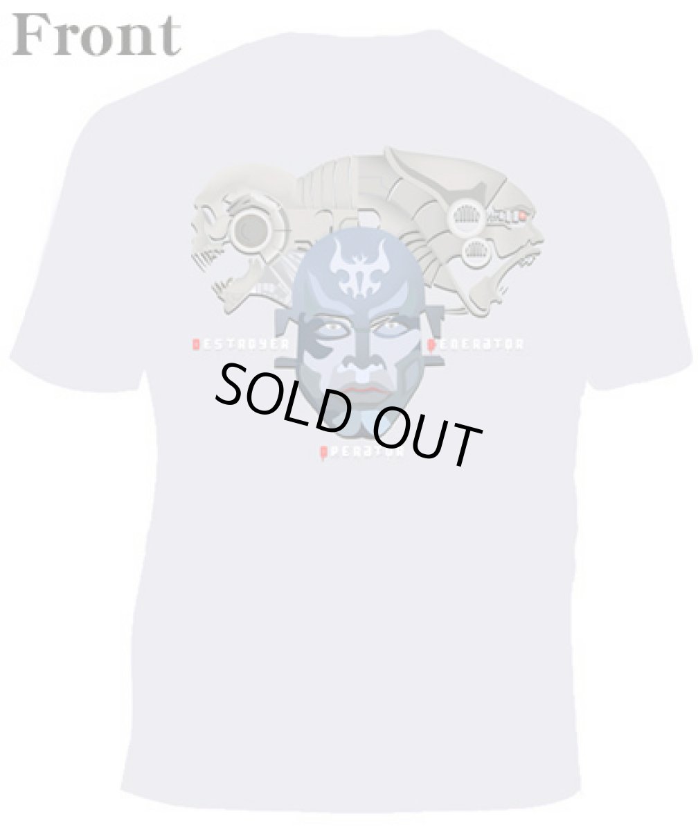 画像1: MELTING GALAXY メンズTシャツ「Generator Operator Destroyer / ライトグレー」 (1)