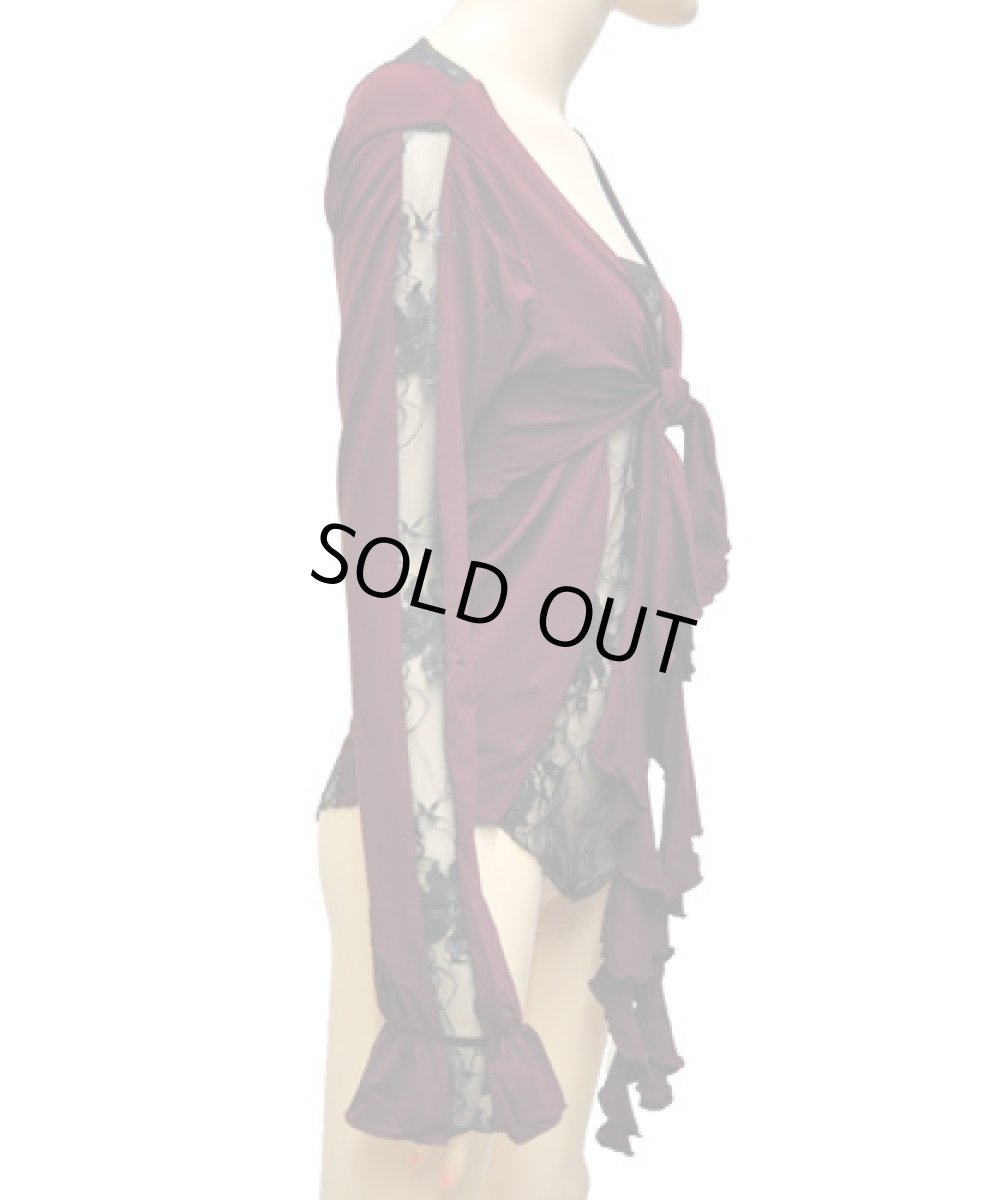 画像2: KAYO - Anime Clothing「2ピース・カーディガントップ/マルーン」 (2)