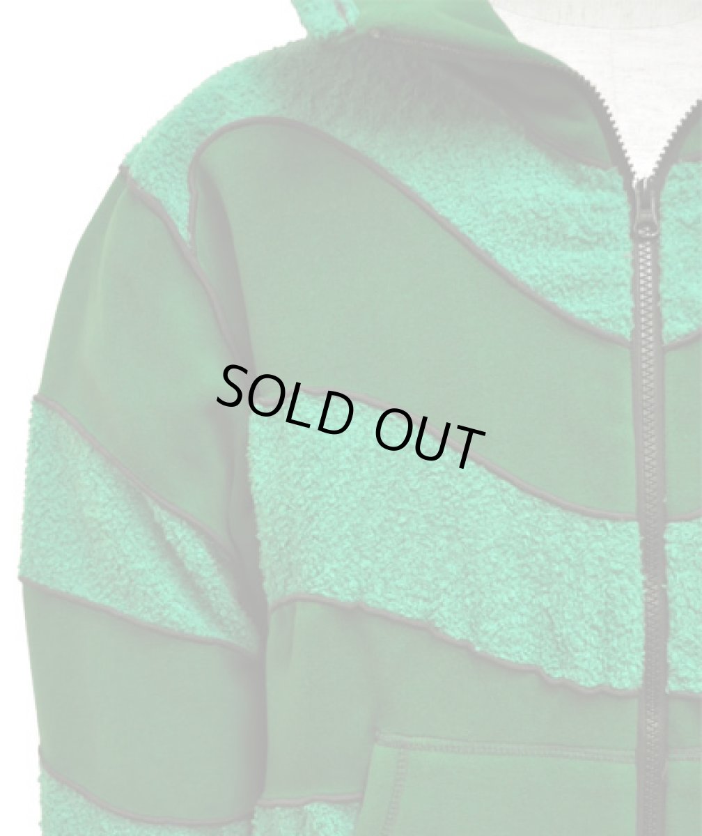 画像2: BONEメンズ・フリース・パーカー / グリーン (2)