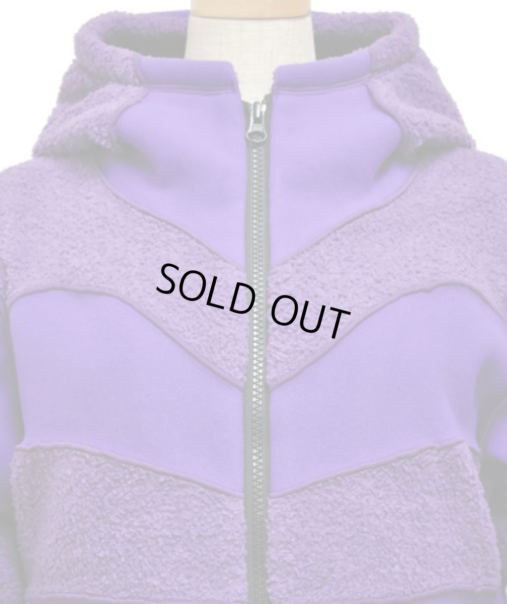 画像2: BONEレディース・フリース・パーカー / パープル (2)