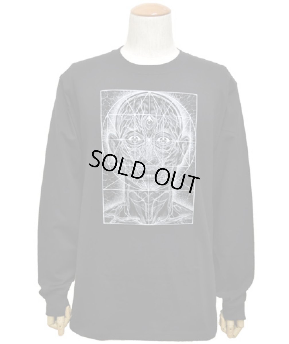 画像1: ALEX GREY メンズ・長袖Tシャツ「Human Geometry」 (1)