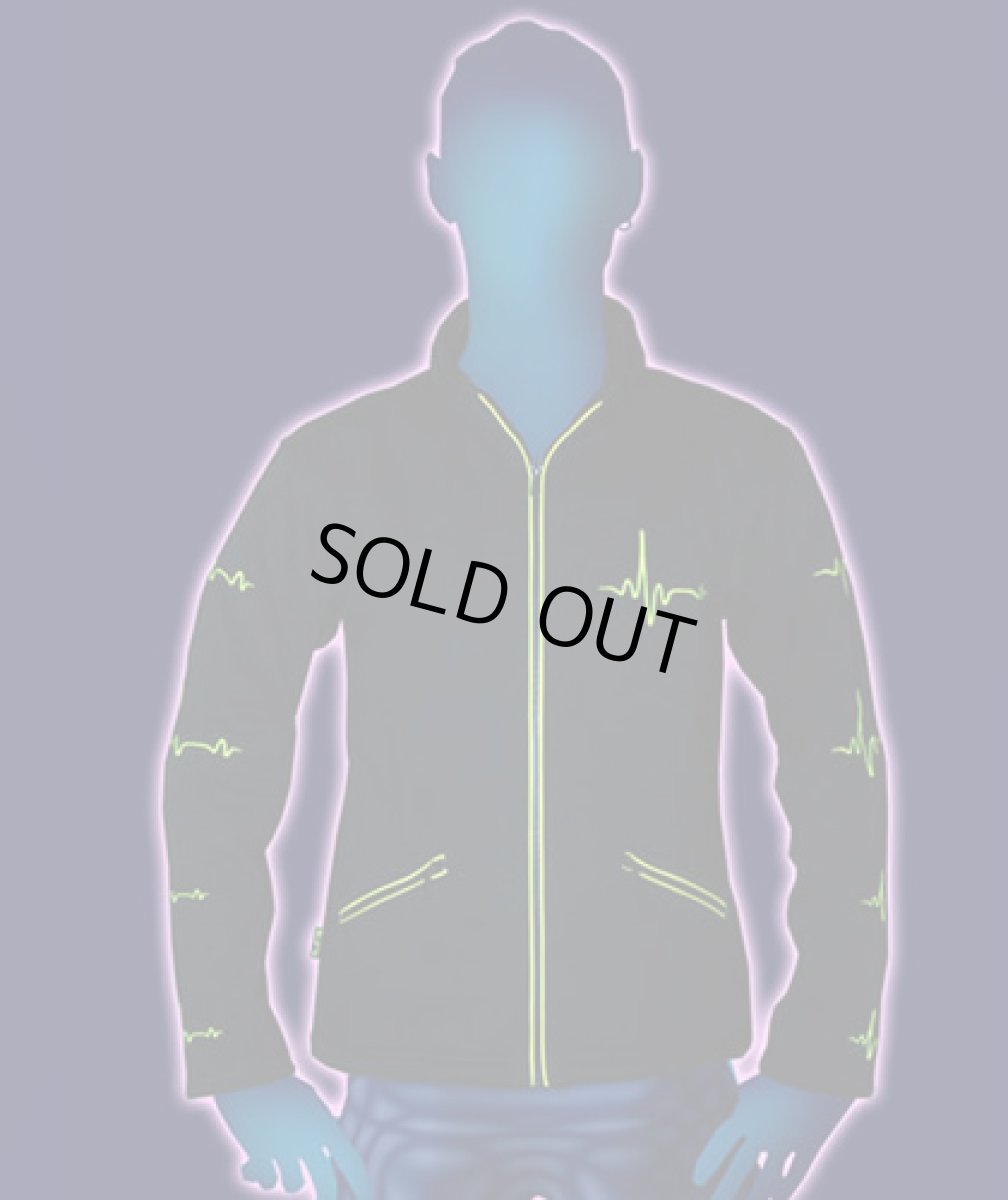 画像2: SPACE TRIBEユニセックス・ジャケット(フード別売り)「UV Yellow Pulse」 (2)