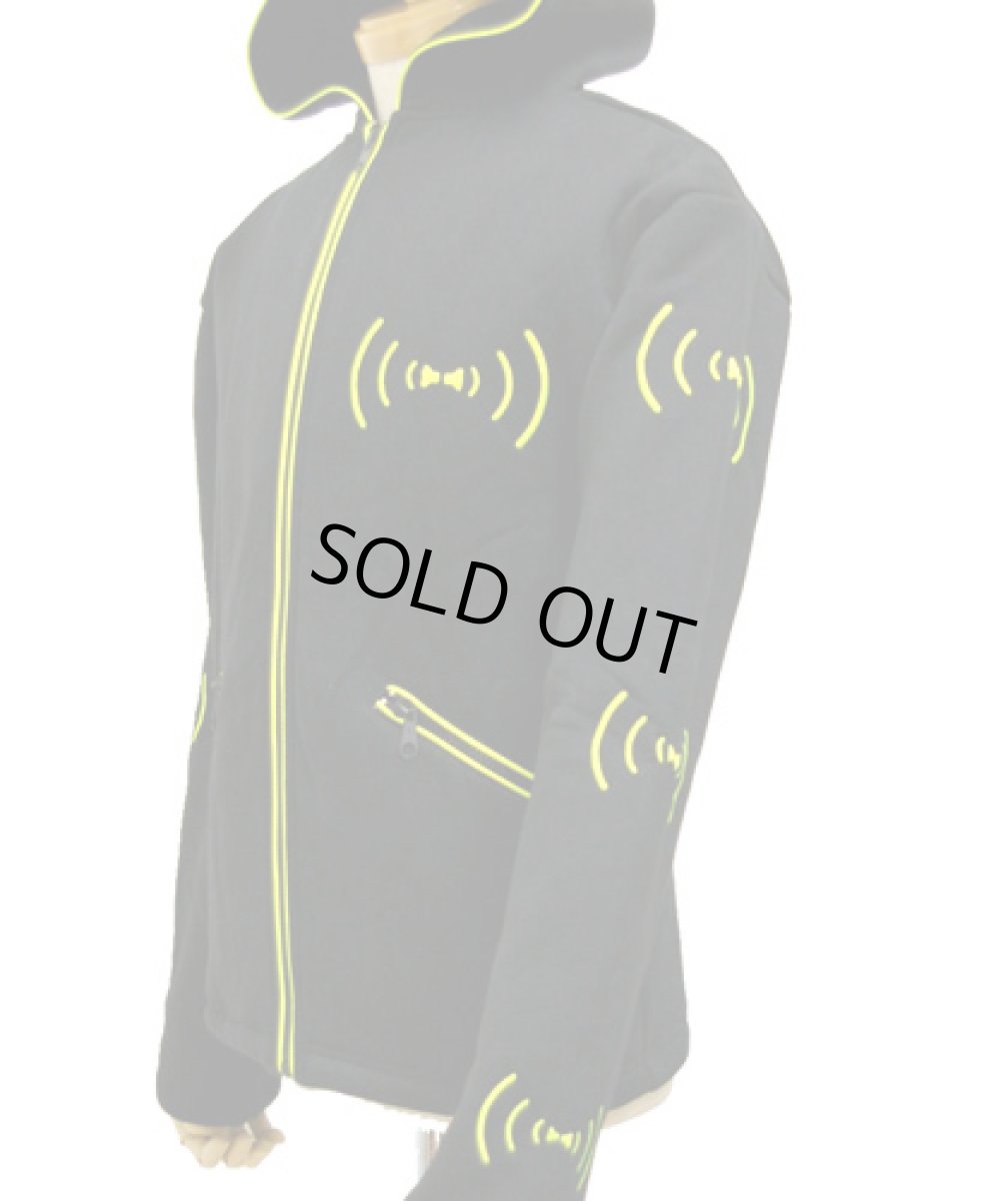 画像4: SPACE TRIBEユニセックス・パーカー/ブラック＋イエロー (4)