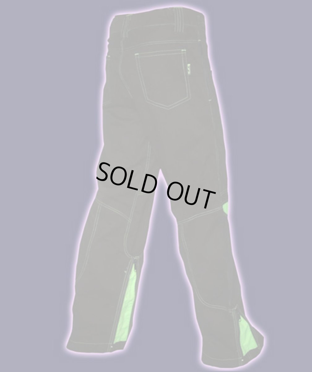 画像3: SPACE TRIBE ユニセックス・パンツ「Alien Eye Pants / ブラック & UV ライム」 (3)