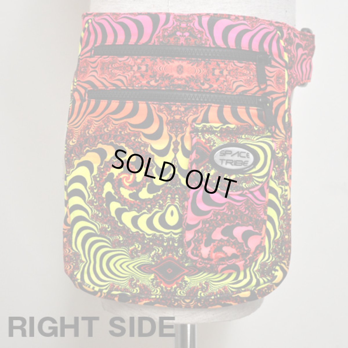 画像2: SPACE TRIBE 8ポケットウエストバッグ「Rainbow Fractal-B」 (2)