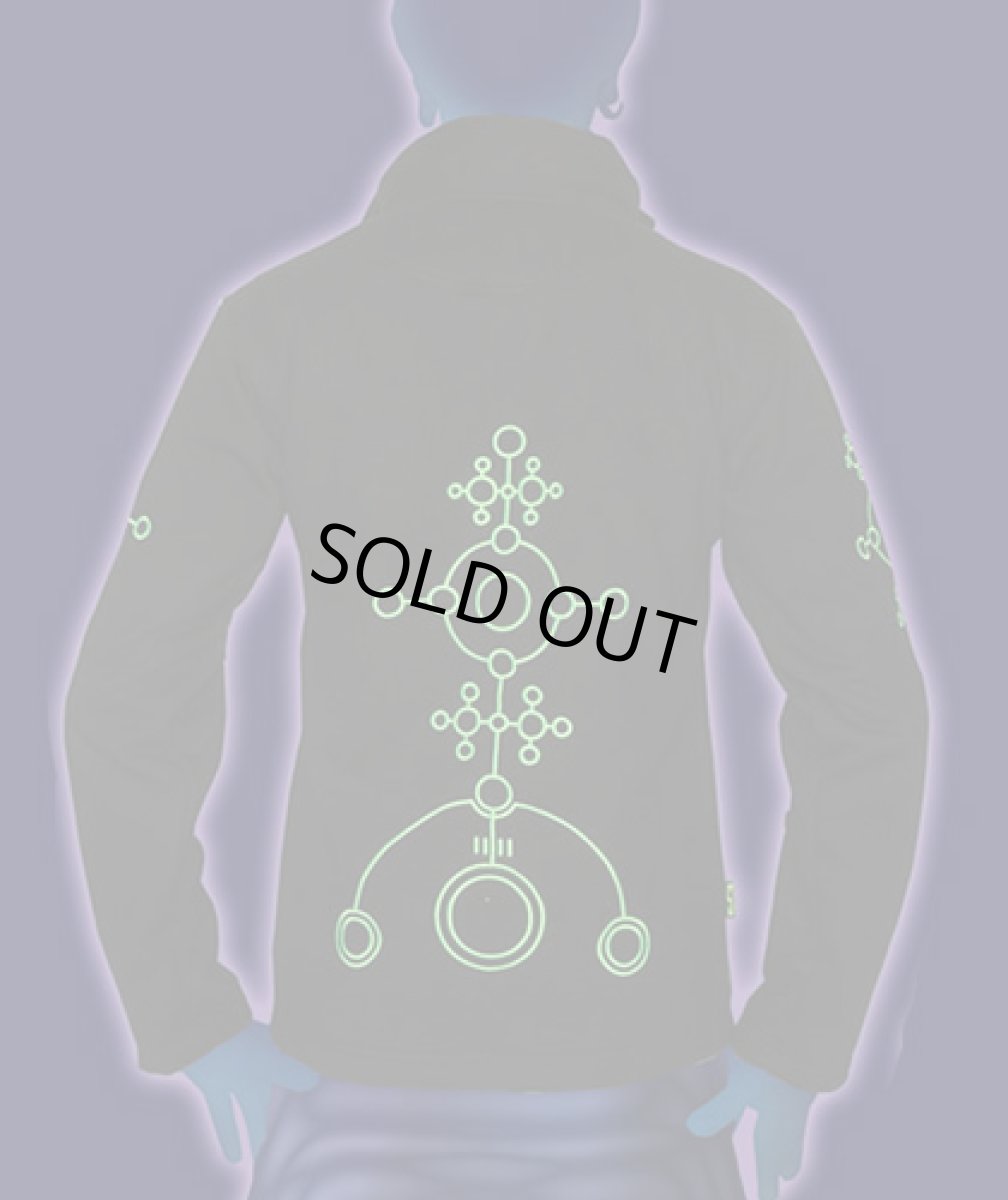 画像3: SPACE TRIBE メンズ・ジャケット(フード別売り)「UV Lime Alien Glyph」 (3)