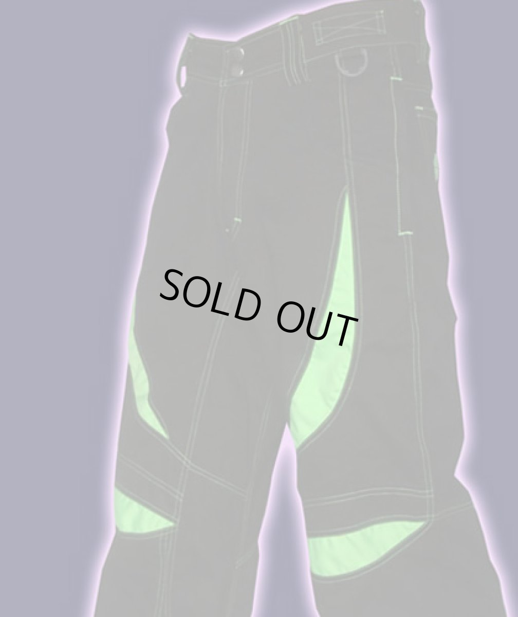 画像4: SPACE TRIBE ユニセックス・パンツ「Alien Eye Pants / ブラック & UV ライム」 (4)
