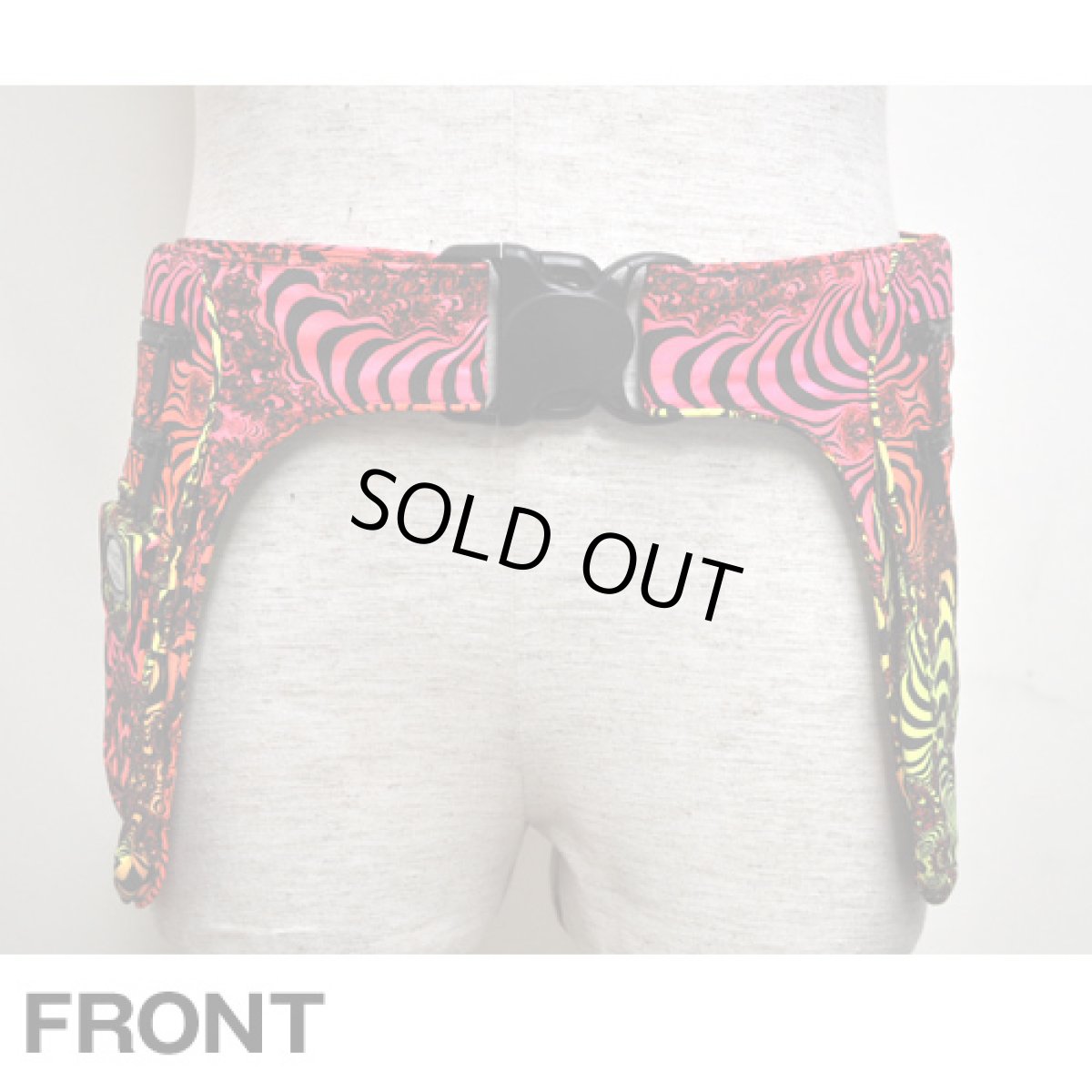 画像3: SPACE TRIBE 8ポケットウエストバッグ「Rainbow Fractal-B」 (3)