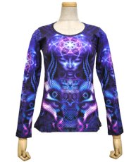 画像1: SPACE TRIBE レディース・長袖カットソー「Violet Foxy Lady」 (1)