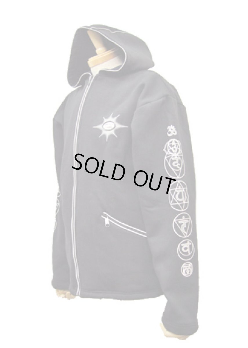 画像4: SPACE TRIBEメンズパーカー「CHAKRA/リフレクター」 (4)