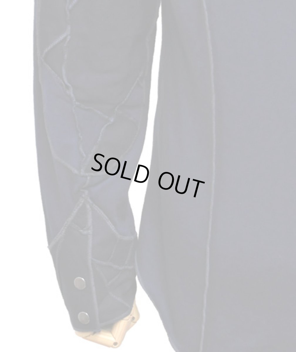 画像5: BONE メンズ・パッチワークシャツ / ブルー (5)