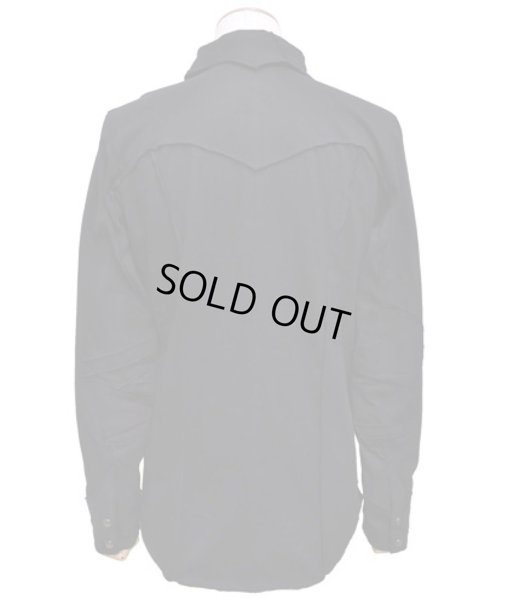 画像4: BONE メンズ・パッチワークシャツ / ブラック (4)