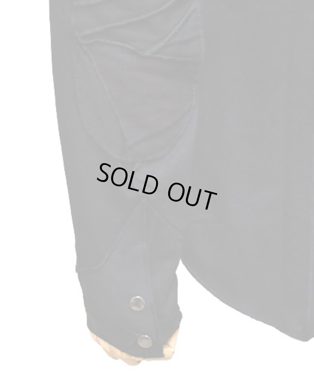 画像5: BONE メンズ・パッチワークシャツ / ブラック (5)