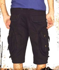 画像2: PSYLO メンズ・パンツ「Razor Rmx Shorts / ブラック」 (2)