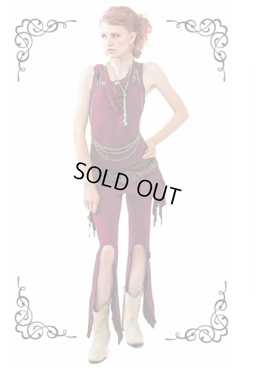 画像4: KAYO - Anime Clothing「スカートパンツ / マルーン」 (4)