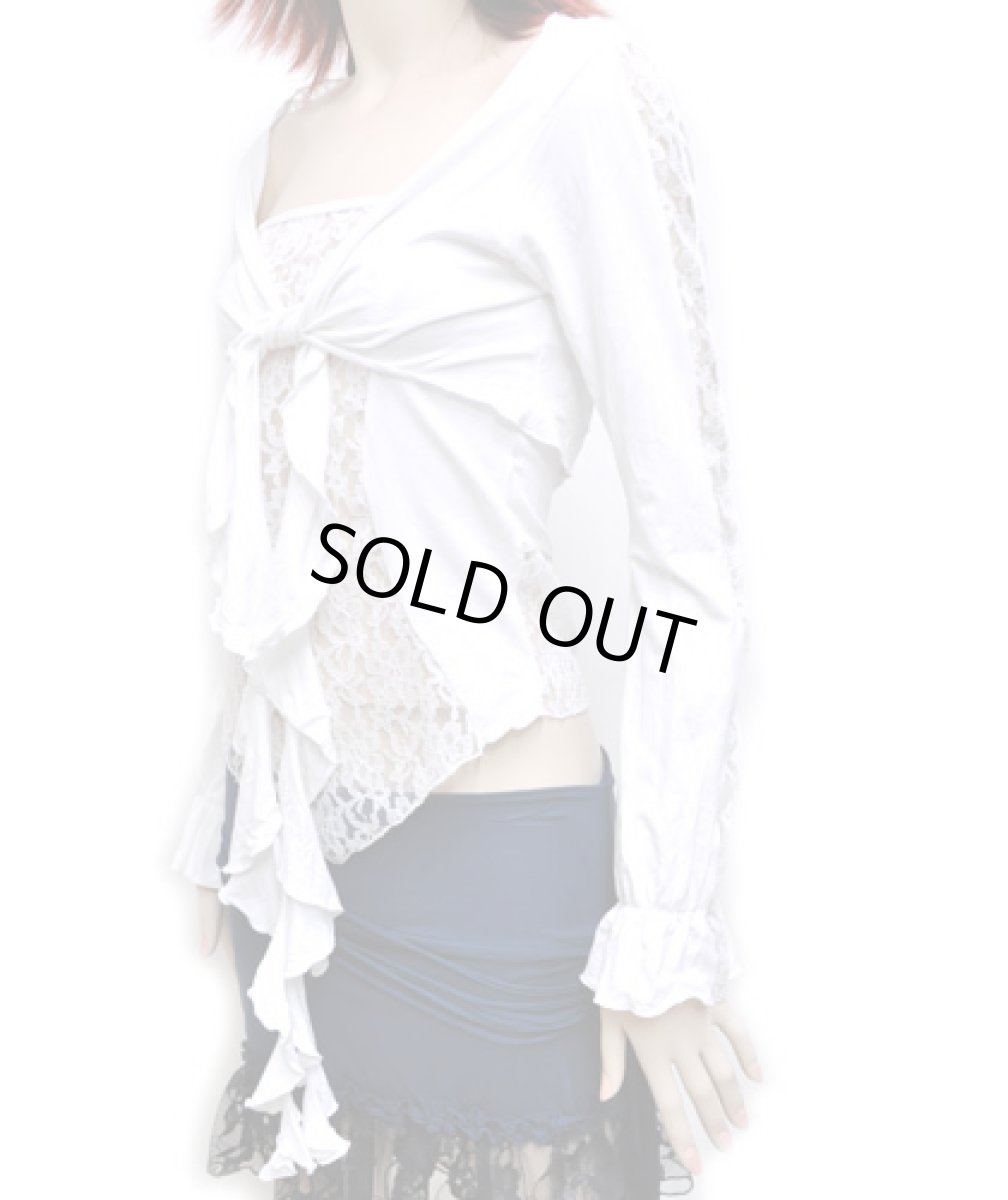 画像2: KAYO - Anime Clothing「2ピース・カーディガントップ / ホワイト」 (2)