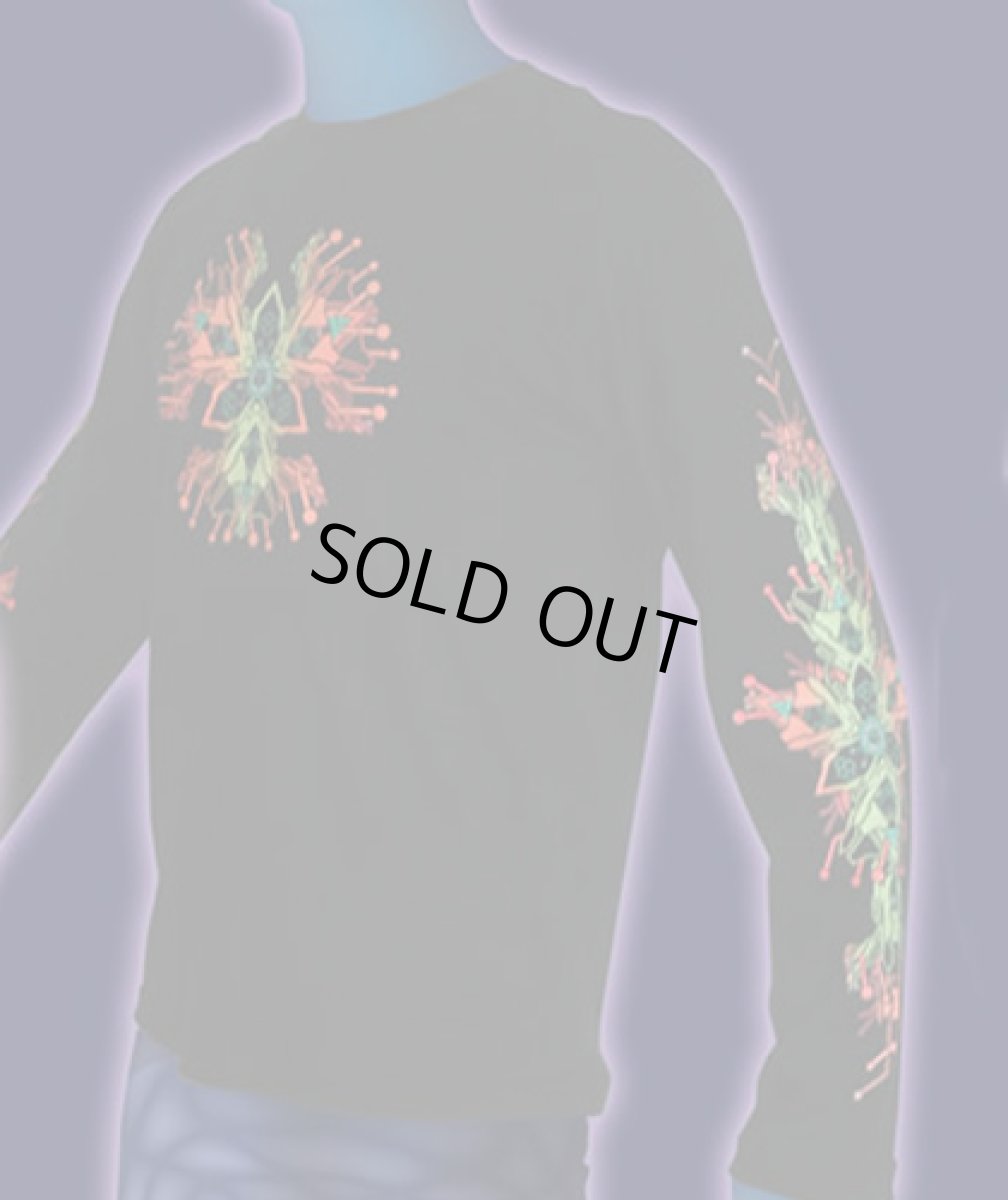 画像2: SPACE TRIBEメンズ・長袖Tシャツ「Fire Hedron」 (2)