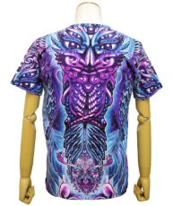 画像3: SPACE TRIBEメンズ・Tシャツ「Violet Barong Totem」 (3)