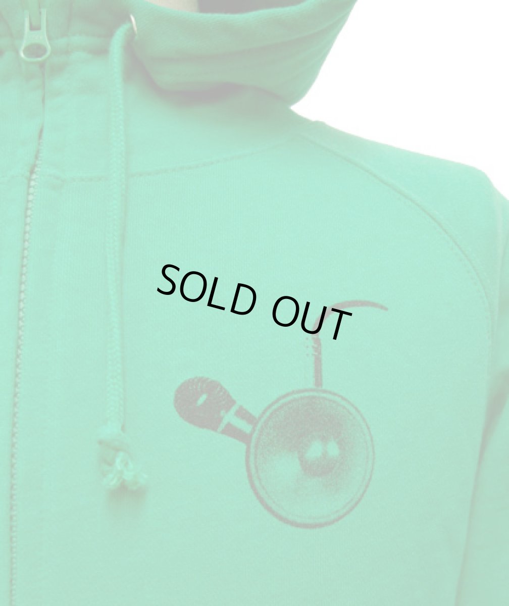 画像4: MANALIBREユニセックスパーカー「BASS CULTURE/グリーン」 (4)