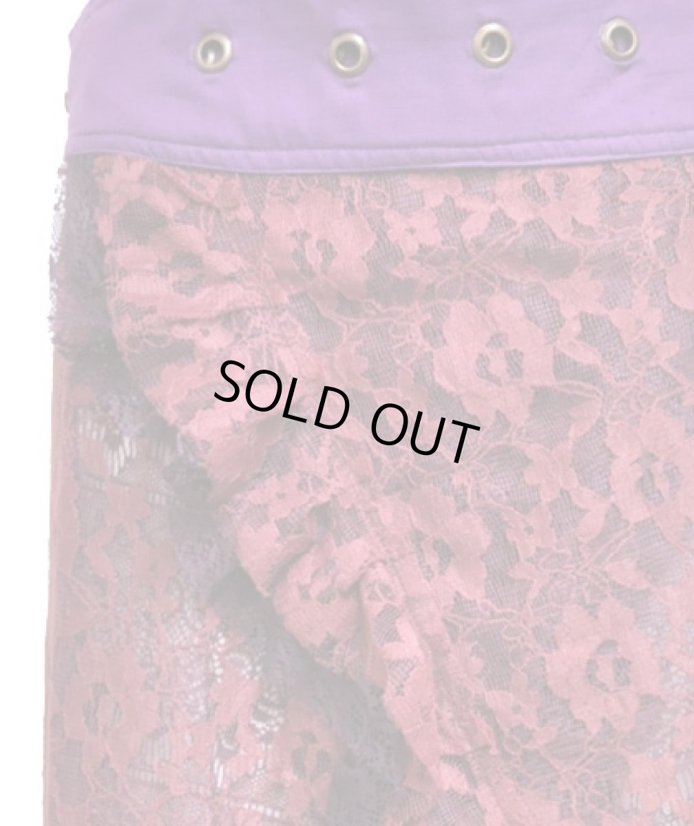 画像4: NAYA レディース・ロングスカート / パープル×レッド (4)