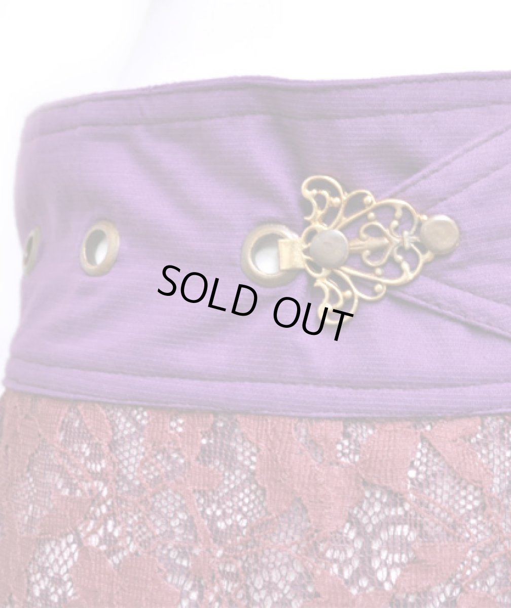 画像3: NAYA レディース・ロングスカート / パープル×レッド (3)