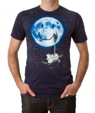 画像1: IMAGINARY FOUNDATIONメンズ半袖Tシャツ「MOON TAG / ネイビー」 (1)