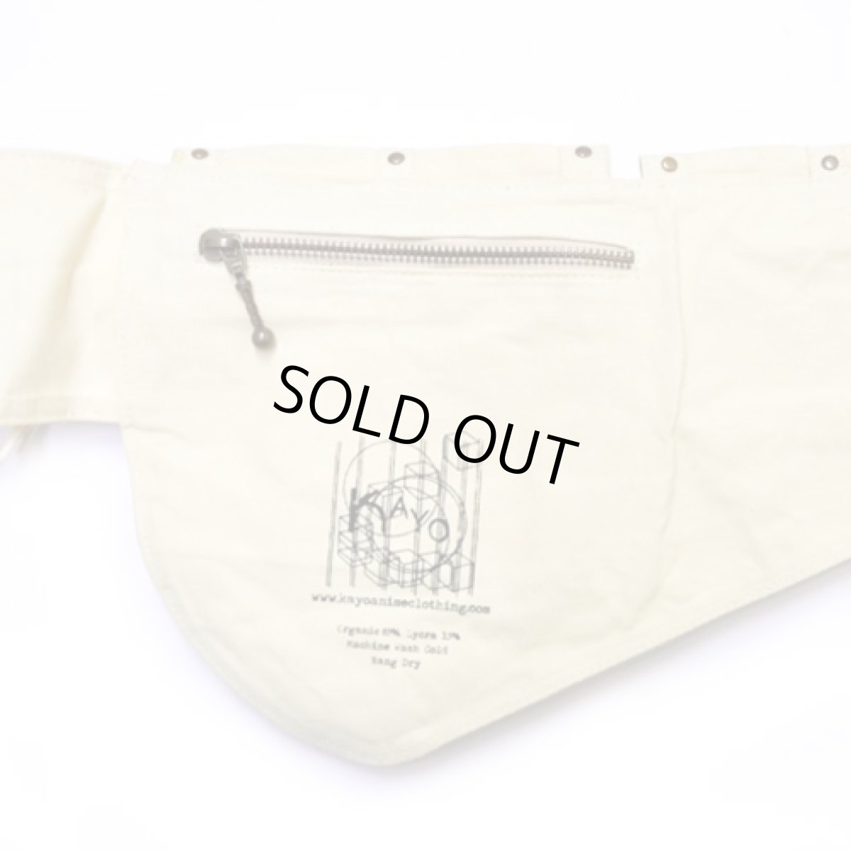 画像4: KAYO - Anime Clothing  ウエストバッグ「Double Pocket Belt / ベージュ」 (4)