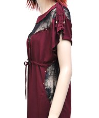 画像2: KAYO - Anime Clothing ワンピース「Diamond Dress / マルーン」 (2)