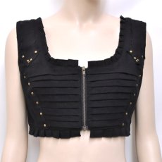 画像3: KAYO - Anime Clothing ベスト「Pleated Vest / ブラック」 (3)