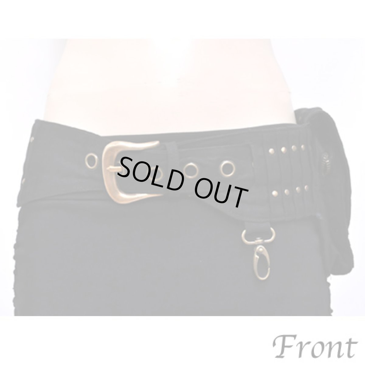 画像3: KAYO - Anime Clothing ウエストバッグ「Pleated Skirt Belt / ブラック」 (3)