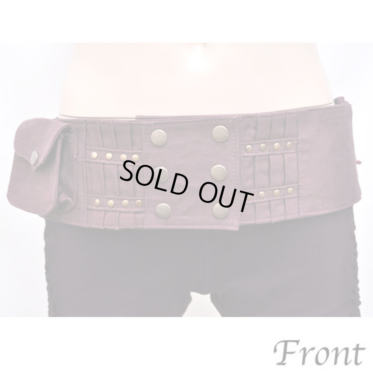 画像3: KAYO - Anime Clothing  ウエストバッグ「Double Pocket Belt / プラム」 (3)