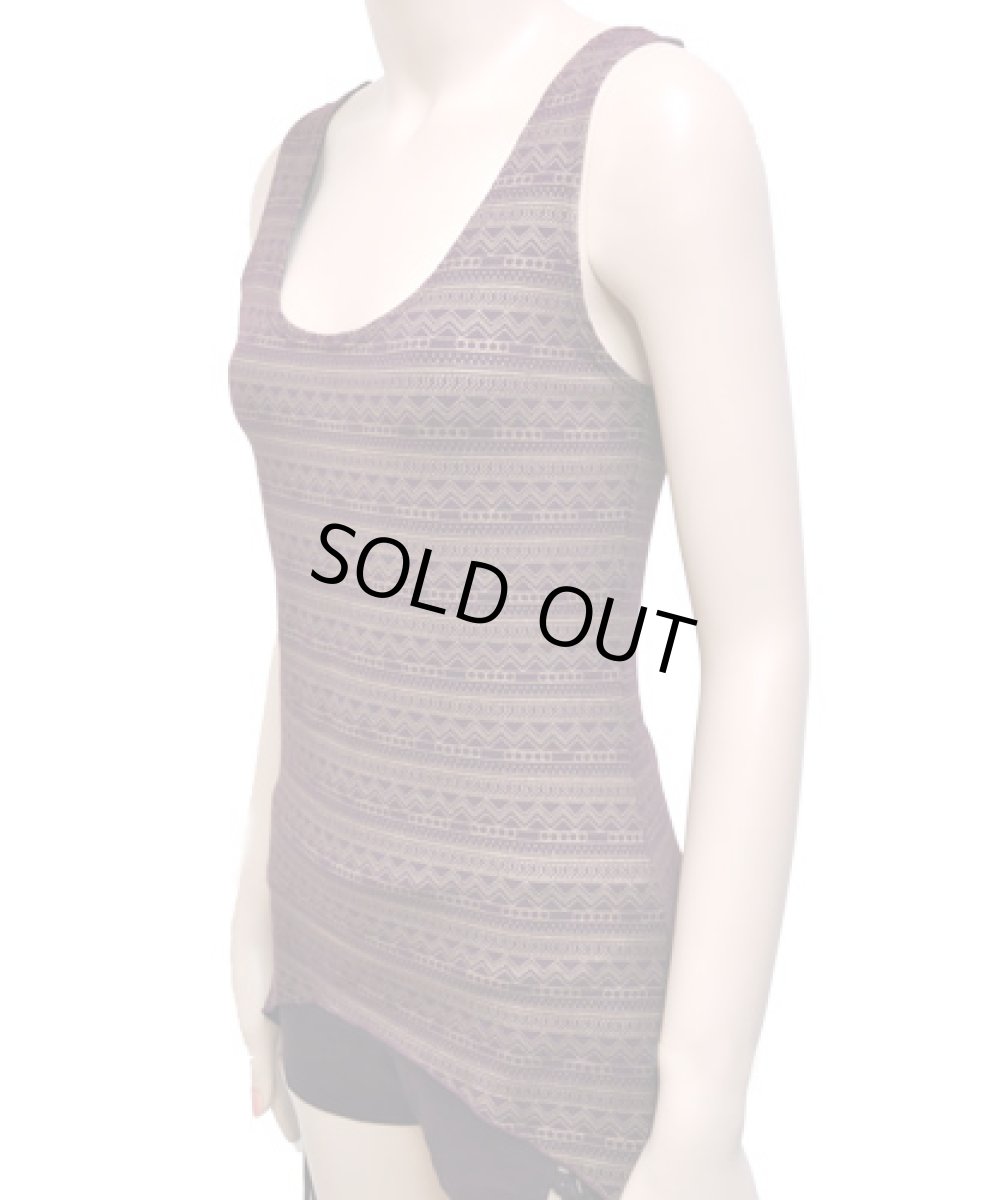 画像2: KAYO - Anime Clothing ノースリーブ「Eclipse Print Tank / プラム」 (2)