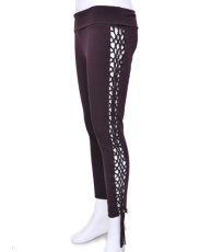 画像1: KAYO - Anime Clothing  レギンス「Shimmy Macrame Legging / プラム」 (1)