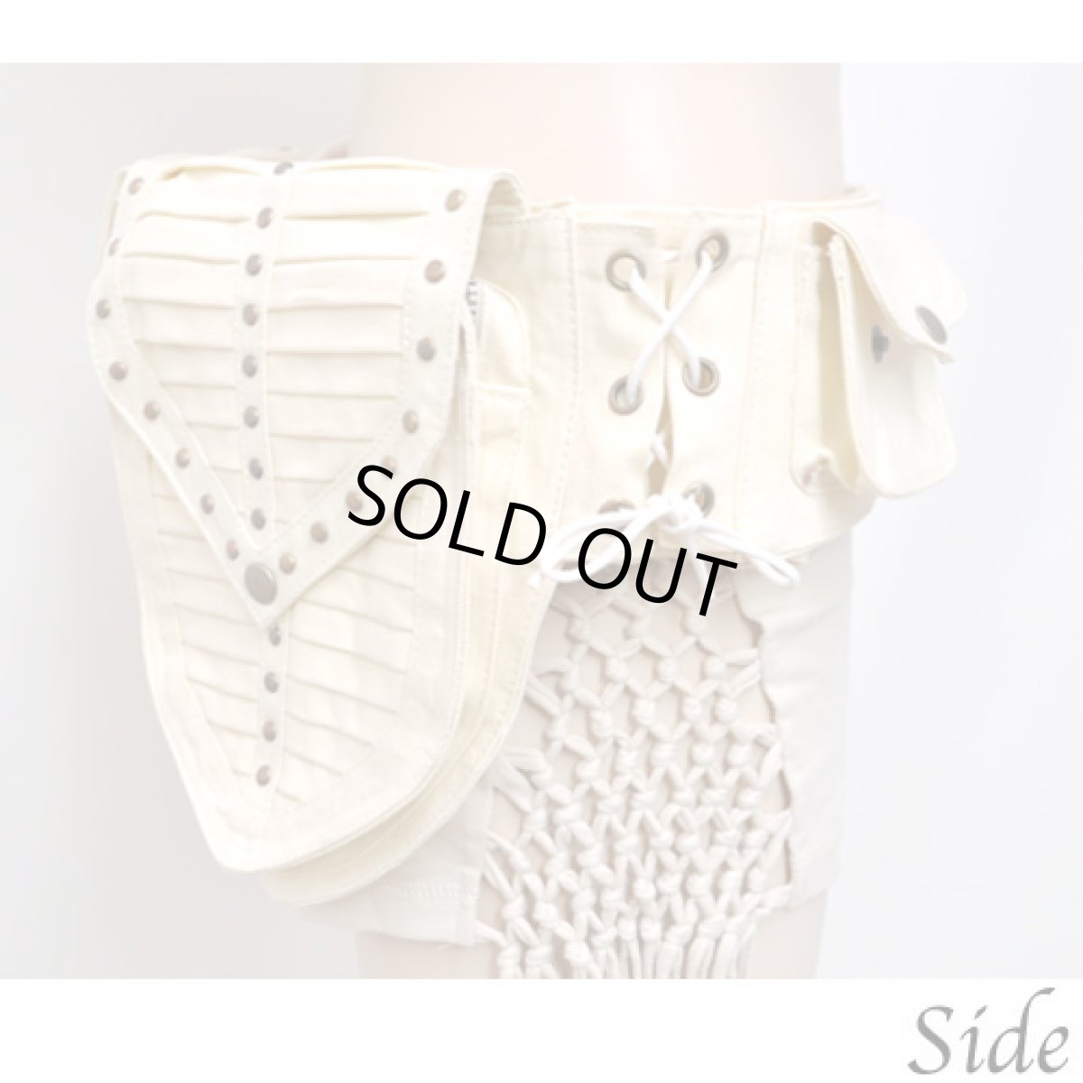 画像2: KAYO - Anime Clothing  ウエストバッグ「Double Pocket Belt / ベージュ」 (2)